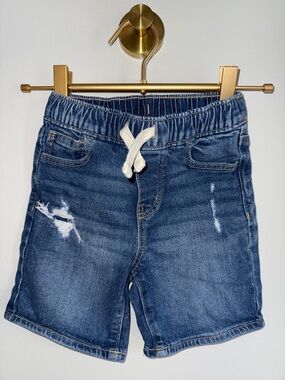 Old Navy Boys 4T Denim Drawstring Shorts in Dark Blue